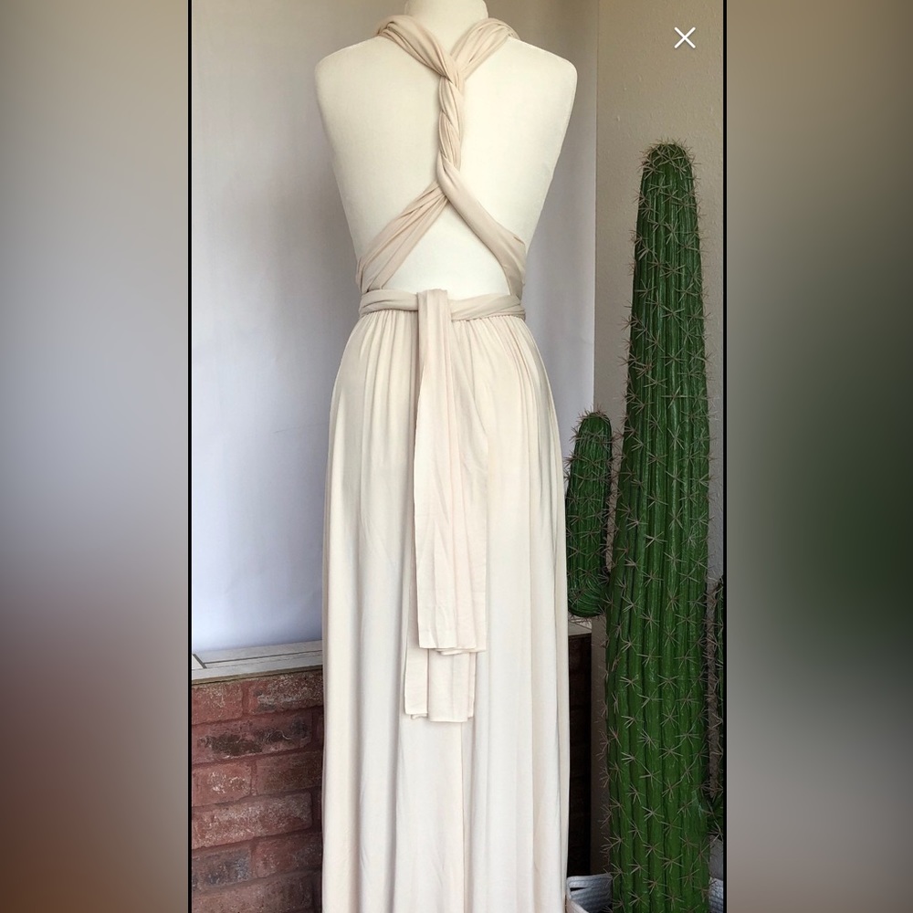 Ivory infinity bridesmaid dress / beach wedding dress/ maternity dress